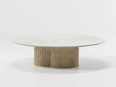VIMINI - Low round coffee table by Kettal