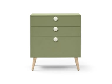 WOODY - Lacquered chest of drawers by Nidi