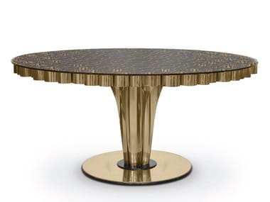 Dining table - Round brass dining table by Essential Home