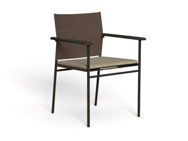 ALLURE - Fabric garden chair with armrests by Talenti