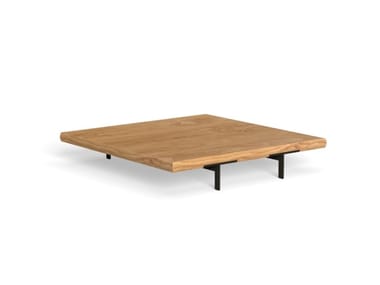 ALLURE - Low square wooden garden side table by Talenti