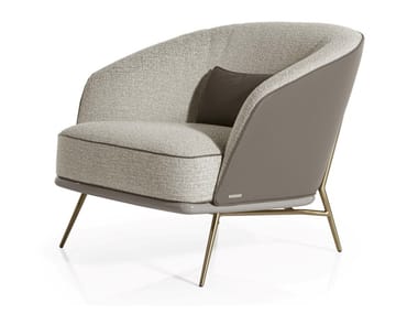 BLUEMINE - Fabric armchair with armrests by Visionnaire