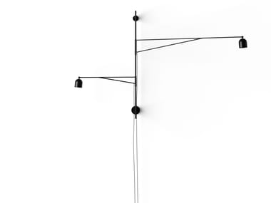 AWKWARD - LED adjustable steel and aluminum wall lamp by Karakter