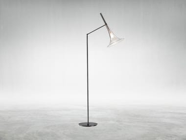 BAFFO 7026/P - LED adjustable blown glass floor lamp by Italamp