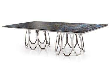 BORGIA - Rectangular marble table by Sicis