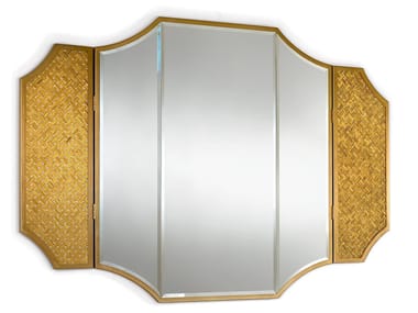 BORGIA TRITTICO - Wall-mounted glass mirror with integrated lighting by Sicis