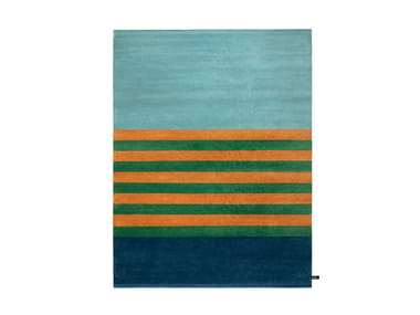 LES ARCS VERT ABRICOT - Handmade wool rug by CC-Tapis