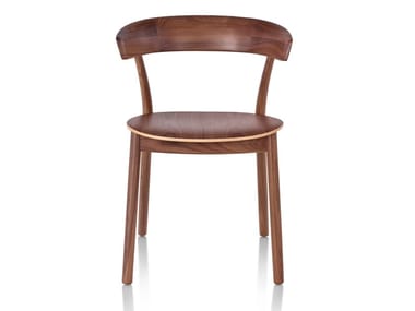 LEEWAY - Wooden chair with metal or wooden base by Herman Miller