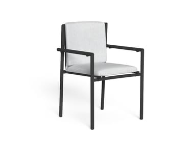 LAKE - Stackable fabric chair with armrests by Talenti