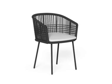 SLAM/ROPE - Nautical rope chair with integrated cushion by Talenti