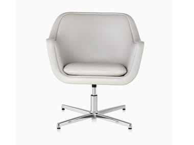 BUMPER - Upholstered chair with 4-spoke base with armrests by Herman Miller