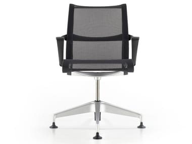 SETU - Fabric chair with 4-spoke base with armrests by Herman Miller