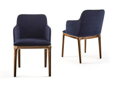 CLOE ARM - Upholstered fabric chair with armrests by Riva 1920