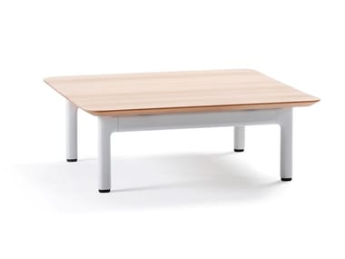 ROSTRUM - Low square wooden coffee table by Prostoria