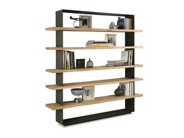 CRAZY - Open solid wood and iron bookcase by Riva 1920