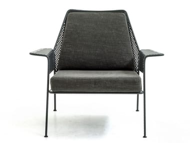 WORK IS OVER Steel easy chair with armrests (Request Info)