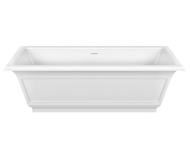 ELEGANZA - Freestanding rectangular Cristalplant® bathtub by Gessi