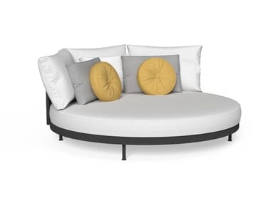 SLAM/ROPE - Round fabric garden bed with rope backrest by Talenti