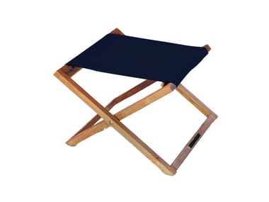 BEACHER - Folding rectangular Batyline¢ç garden footstool by Royal Botania