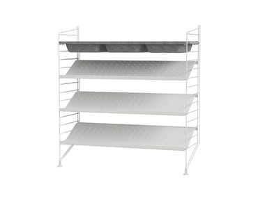 HALLWAY O - Powder coated steel shoe cabinet by String Furniture