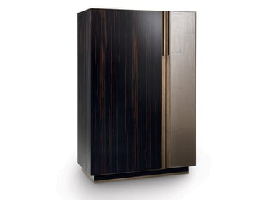 ISLAND - Ebony highboard with integrated lighting by Sicis