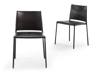 KAU - Tanned leather chair by Riva 1920