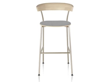 LEEWAY - Wooden stool with integrated cushion by Herman Miller