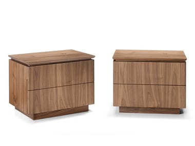LEONARDO L113N - Walnut bedside table by Arte Brotto