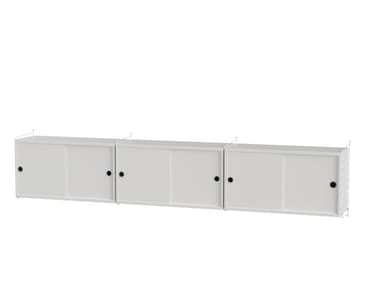 LIVING ROOM D - Suspended MDF sideboard with sliding doors by String Furniture