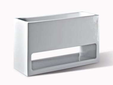 LLUNA - Rectangular polyethylene garden vase by Serralunga