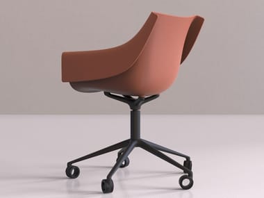 MANTA - Chair with armrests with castors by Vondom