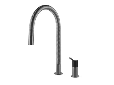MESH - 2 hole chromed brass kitchen mixer tap by Gessi