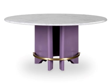 MEYER - Round Carrara marble table by Royal Stranger