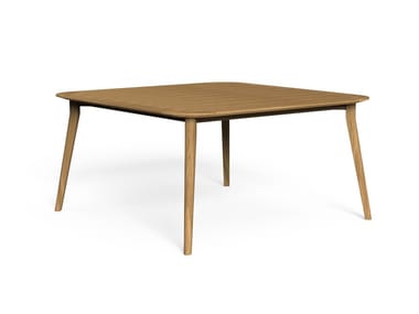 MOON TEAK - Square teak garden table by Talenti