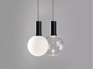 NEWTON SYSTEM - LED glass and aluminium pendant lamp by Egoluce