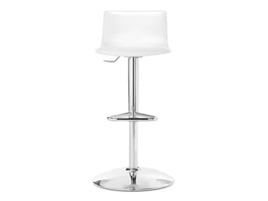 KIMBOX - Height-adjustable leather office stool by Kastel
