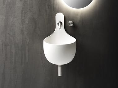 OTRE - Wall-mounted Cristalplant® handrinse basin round by Falper