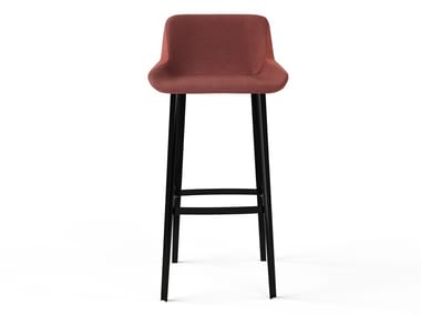 PANIS - High fabric stool with back by Amura
