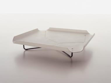 PANTELLERIA - Square satin glass tray by Danese Milano