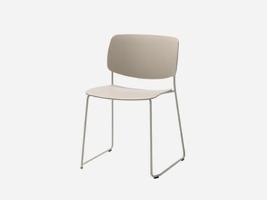 ARYN - Sled base stackable polypropylene chair by Inclass