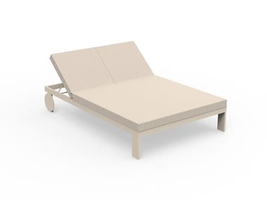 POSIDONIA - Recliner fabric garden bed with castors by Vondom