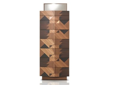 MAGGIO - Wooden chest of drawers by Porro