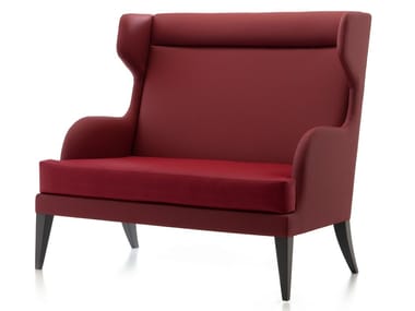 ONDA 05/105/115 - High-back leather small sofa by Very Wood