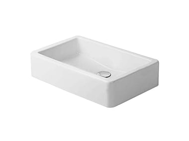 VERO - Countertop rectangular ceramic washbasin by Duravit