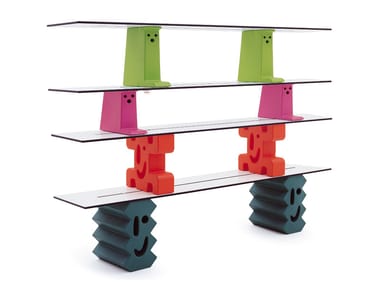 LADRILLOS - Sectional polyethylene kids bookcase by Magis