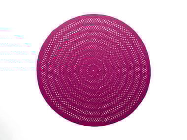 SHANG - Round solid-color wool rug by Paola Lenti