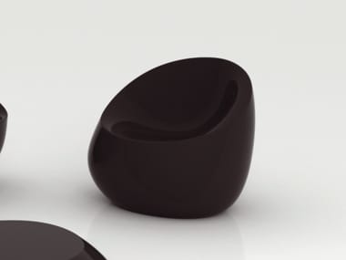 STONES - Polyethylene garden armchair by Vondom