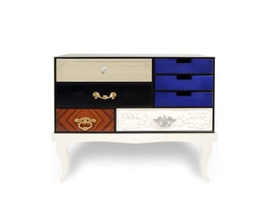 SOHO - Rectangular rosewood bedside table with drawers by Boca do Lobo