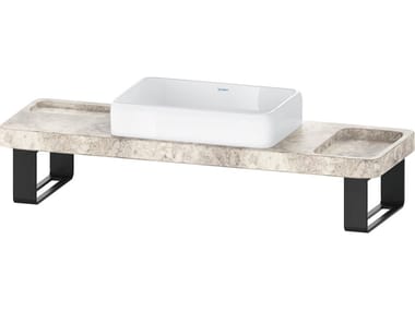 QATEGO - Travertine washbasin countertop / washbasin by Duravit
