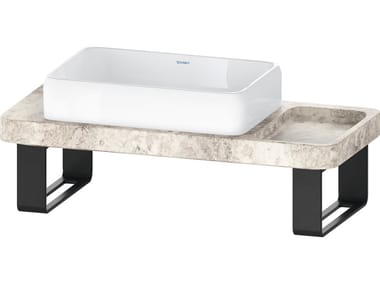 QATEGO - Travertine washbasin countertop / washbasin by Duravit